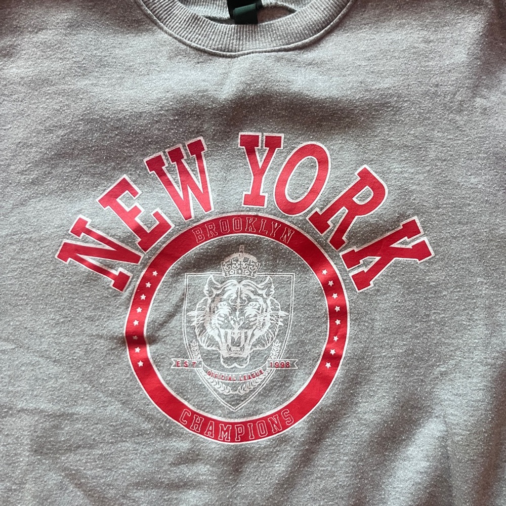 Gray New York Brooklyn Crewneck